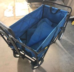 blue collapsible wagon