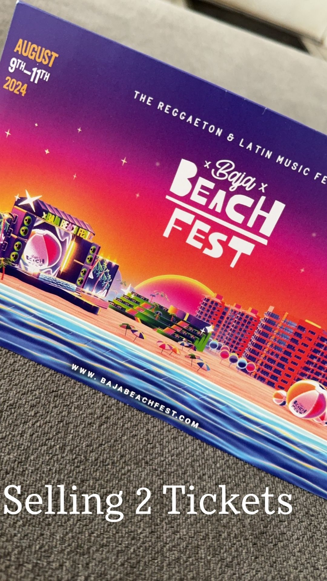 350$ for 2 beach fest tickets