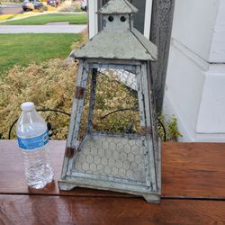 Metal Chicken Wire Lantern