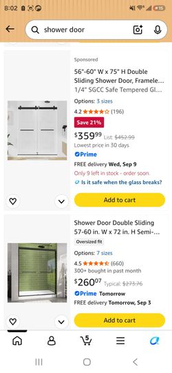 Shower doors