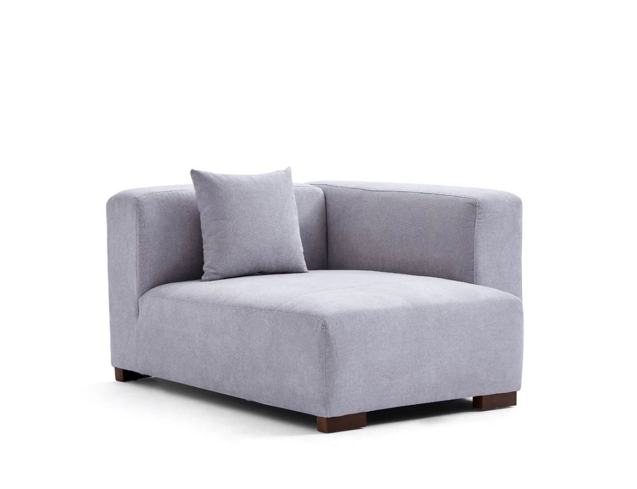 OHDOME Valmolar Technical Fabric Sectional Chaise Modular Right Facing Corner Sofa Chair, Chase Lounger, Bedroom, Single, Studio, Loft