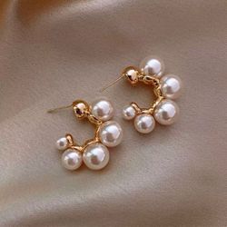 Pearl Hoop Earrings