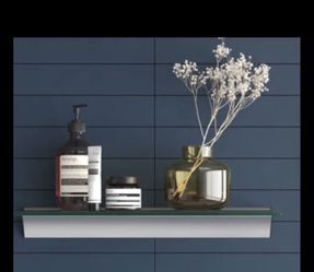 Aletheia 24” Glass Floating Shelves (2) By Wade Logan
