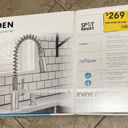 Moen Irvine Spot Resist Stainless 1-Handle Deck-Mount Pull-Down Handle Kitchen Faucet (Deck Plate Included) Moen Irvine Spot Resist Stainless 1-Handle Deck-Mount Pull-Down Handle Kitchen Faucet (Deck Plate Included)