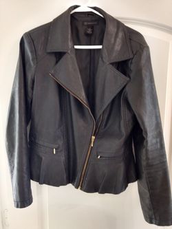 Faux leather jacket size L