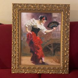 Beautiful Hand Embellished Flamenco Dancer by Pinot