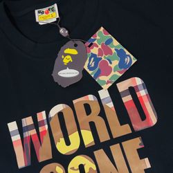 Bape “World Gone Mad” Black Tee shirt