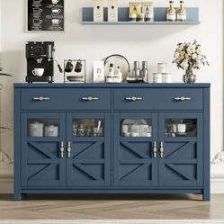 Farmhouse 55.1"W Compartment Storage 