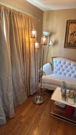 3-Light Metal Floor Lamp 69”