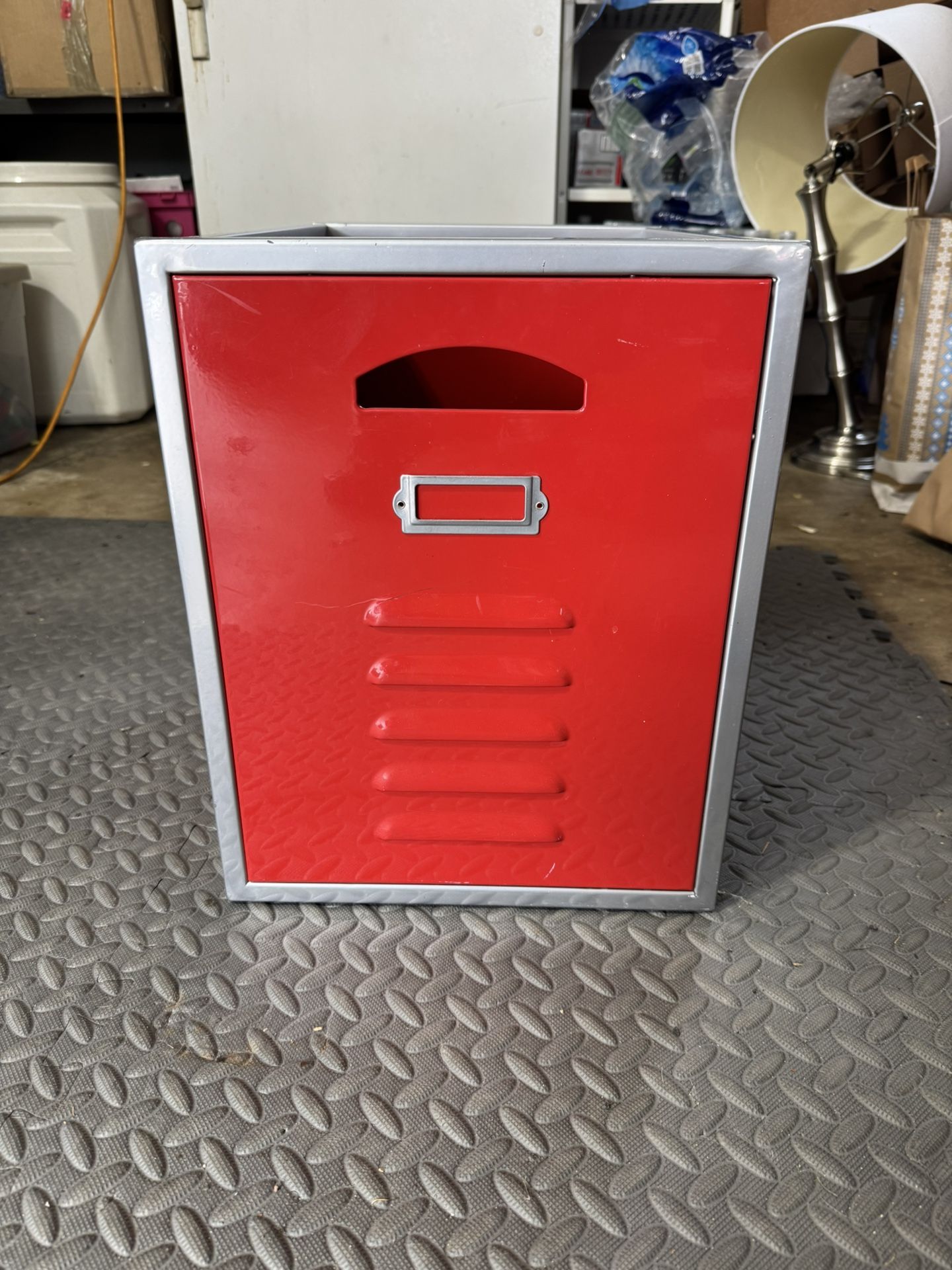 Red Locker Storage Bin