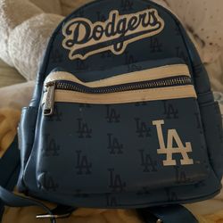 Loungefly MLB Los Angeles LA Dodgers Logo Mini Backpack Excellent Used Condition EUC