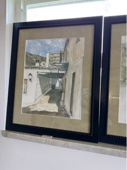 Set of 4 Watercolor signed 22”” by 18”.