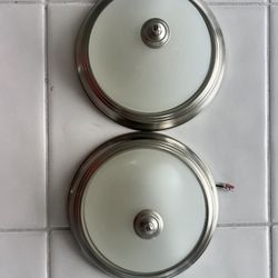 Two ceiling lamps $15
