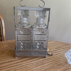 Vintage Crystal Decanter Set