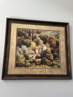 Hand Oil painting Xlarge Framed 120cmx130cm