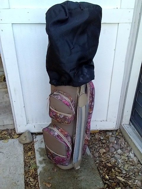 Antique Golf Clubs And Golf Bag