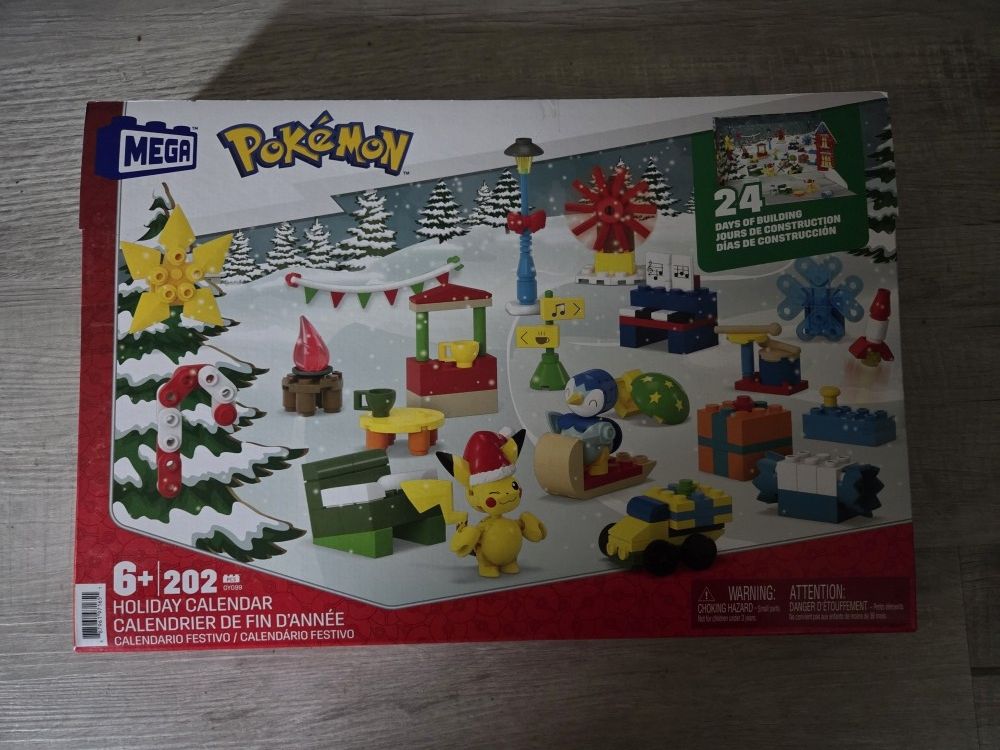 Mattel Mega Construx Pokemon Holiday Advent Calendar New 202 Pcs