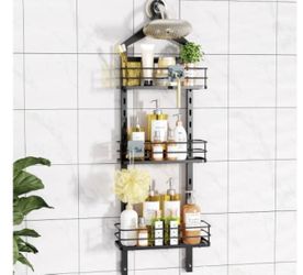 3 Tier Height-Adjustable Shower Storage Organizer