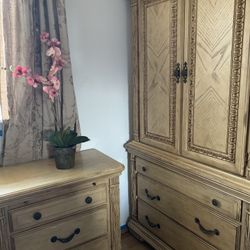 2 Piece Armoire And Night Stand