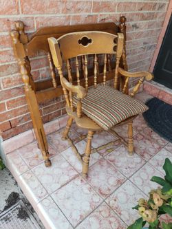 Solid Wood Chair And Twin Headboards
