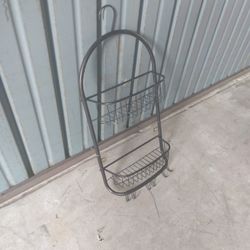 Extra-Long Metal Hanging Shower Caddy for Shampoo, Conditioner, and Soap  and Razors, and  Loofahs, and More.