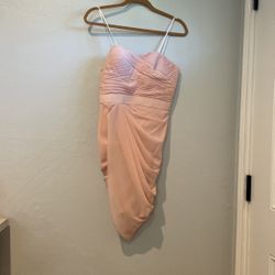 Pink Strapless Dress 
