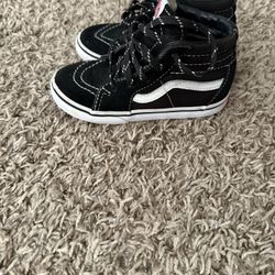 Kids Vans Black/White Size 10c