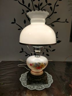 Vintage Milk Glass Lamp