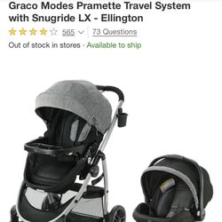 Graco infant Car Seat And Pramette/Stroller