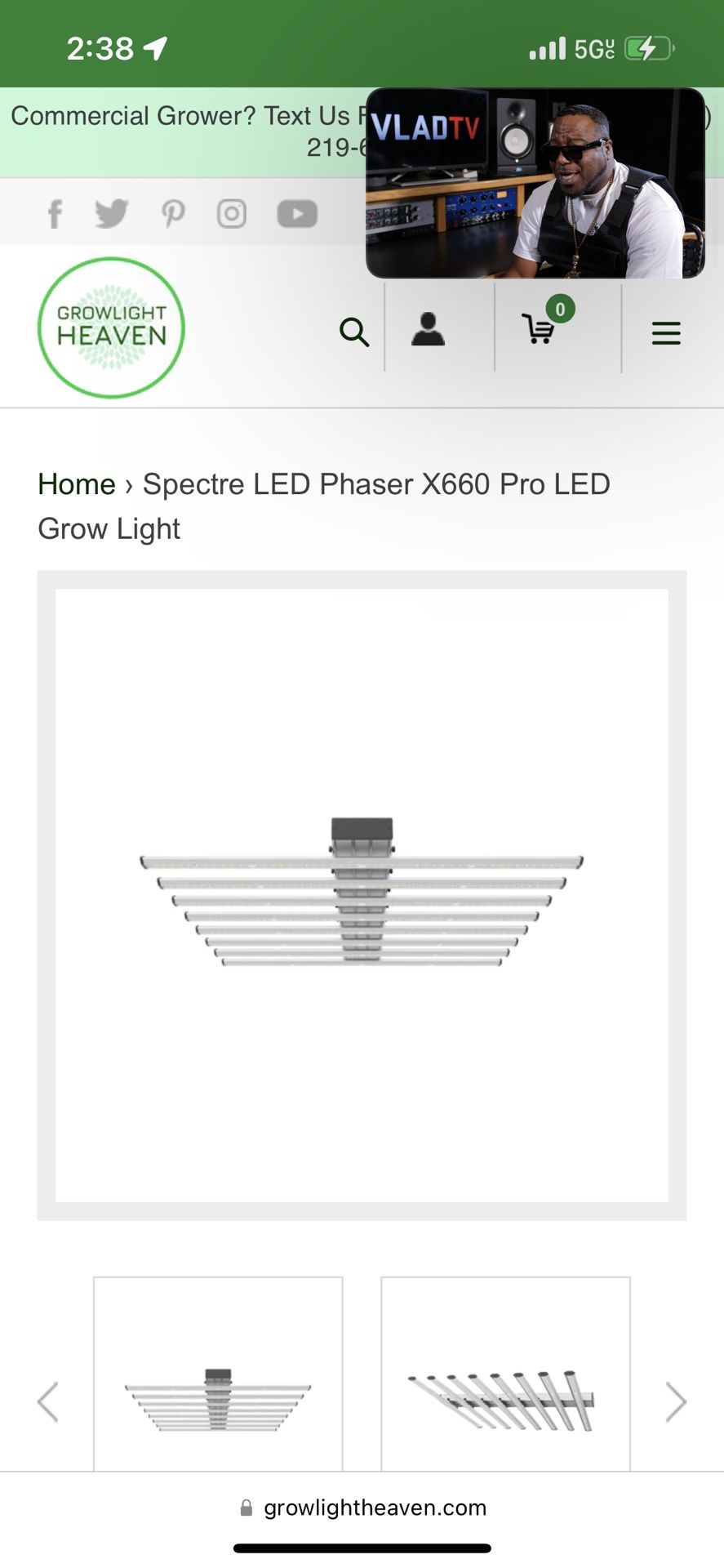 Spectre LED Phaser X660 Pro LED Grow Light