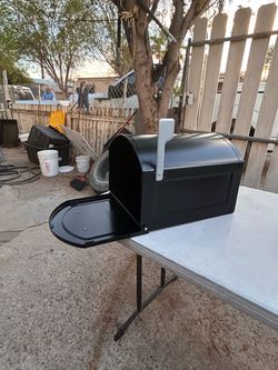 Architectural Mailboxes Black Post-Mount Mailbox
