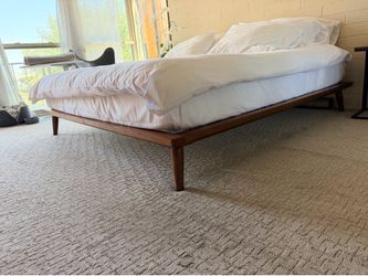 Mid-Century Modern Bed & Mattress Set, king