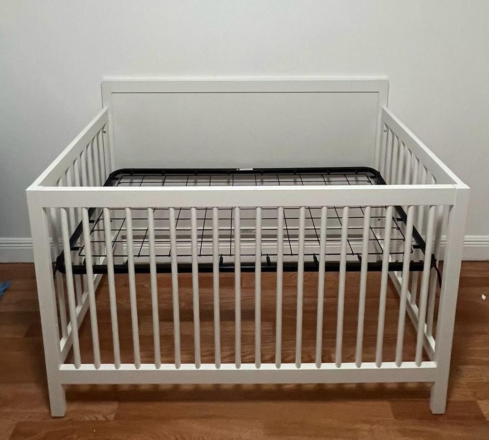 Cuna Blanca Tres Niveles White Crib Three Levels 