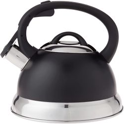 2.5L 2.6QT Flintshire Stainless Steel Whistling Tea Kettle W/ Nylon Handle, Matte Black