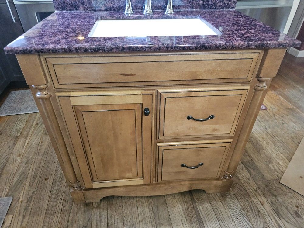 Bathroom vanity measurements are in the pictures.