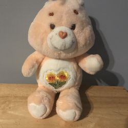 Vintage Plush Care Bears Friend Bear, 13" high, made by Kenner in 1983 -