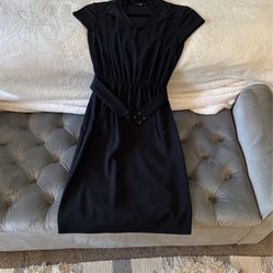 Elie Tahari Black Dress With Belt Sz0