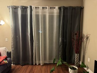 Curtains with rod  Set Of Two