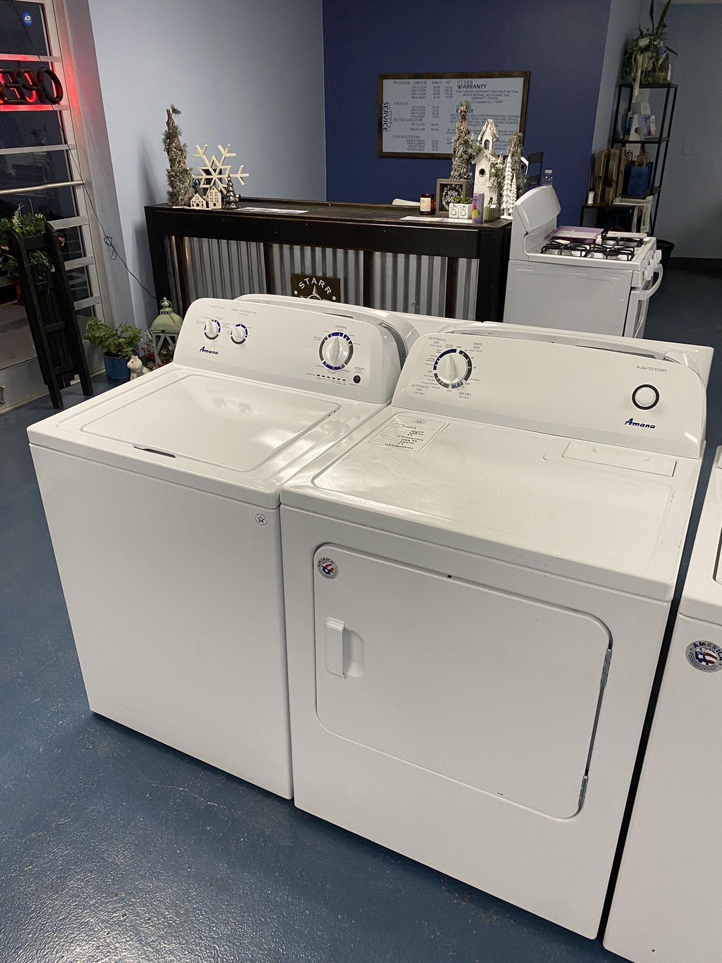 Amana Set , 90 Day Warranty 