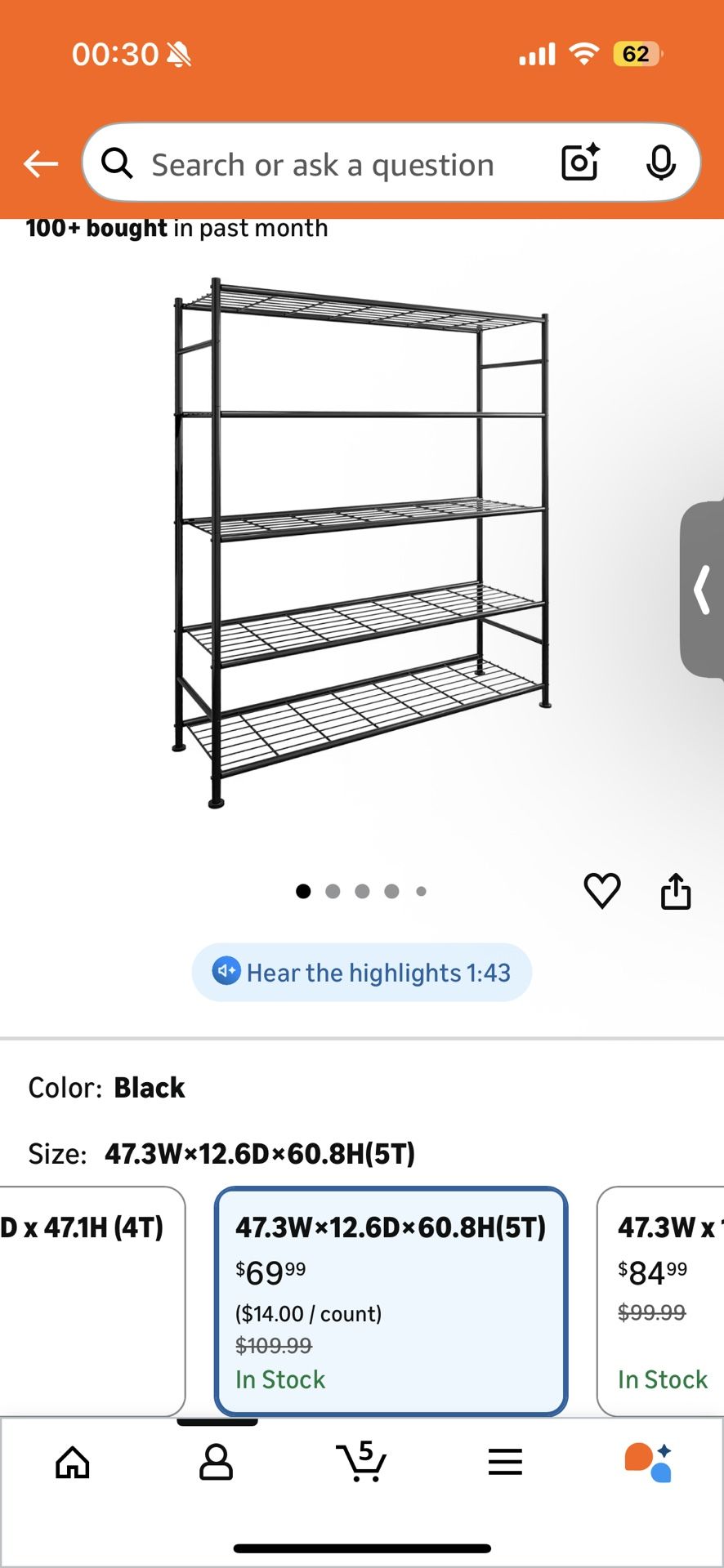 Storage Shelve