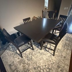 Ashley Haddigan Counter Height Dining Set (Table + 4 Chairs) – Like New