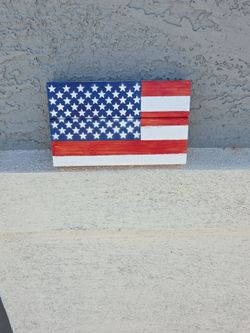 Wall Hanger Handmade American Flag