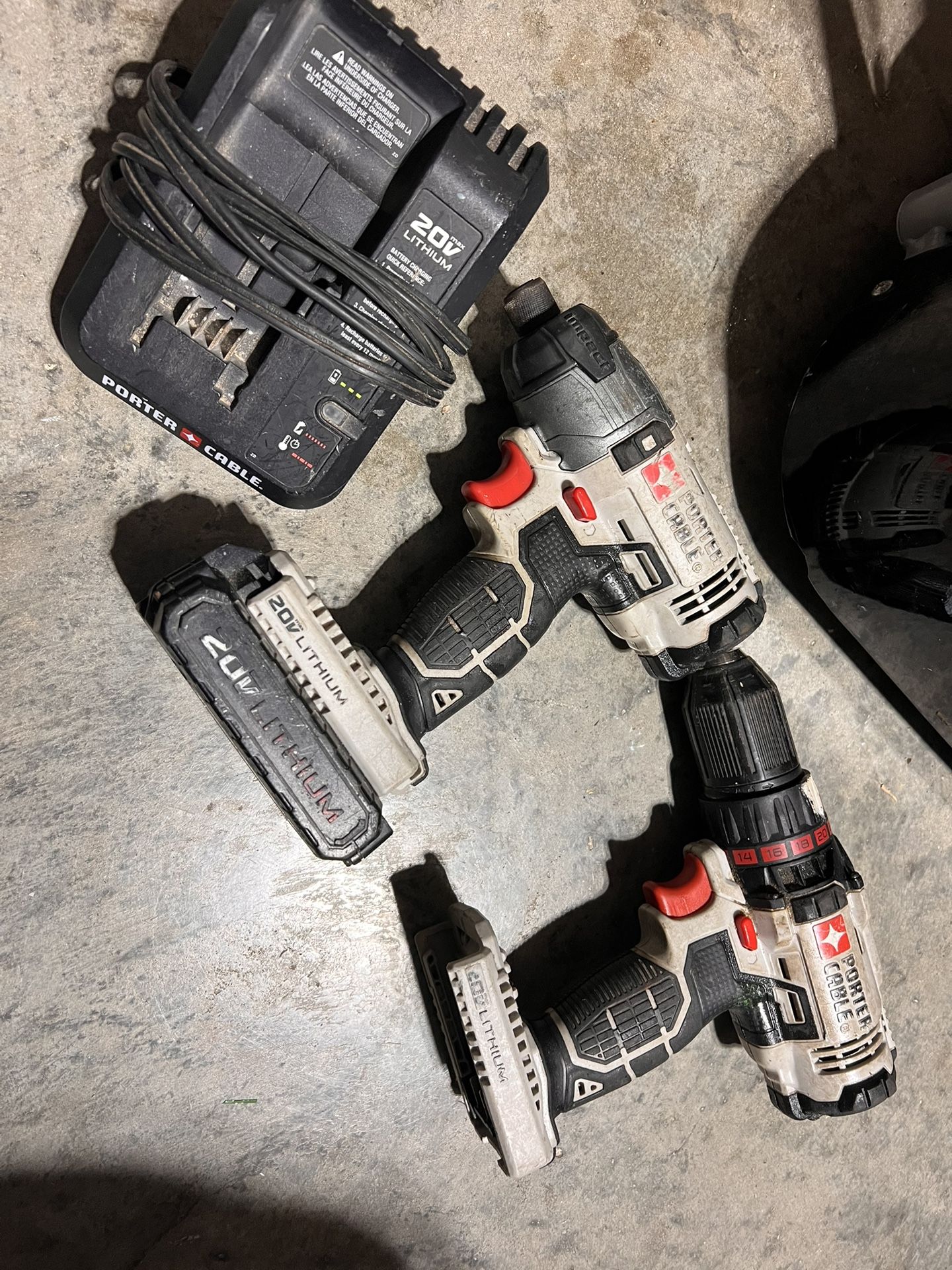 Porter Cable 20V Lithium Drill Set. Power Tools!