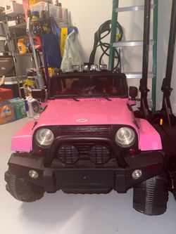 Pink Jeep Ride-On Toy Car