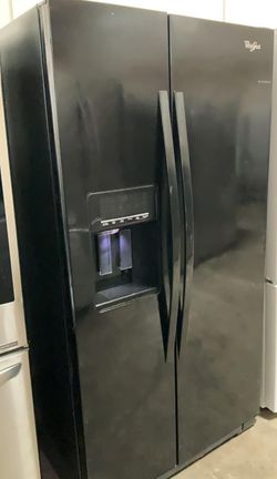 Whirlpool Side By Side Black Refrigerator Fridge
