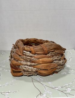 Beautiful handcrafted basket sculpture created by Hawaiian artist Mika McCann