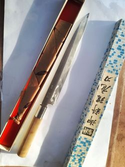 Vintage Japanese Yanagiba Sashimi Knife – Showa Era NOS (New Old Stock) 1970s