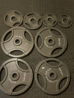 Fitness Gear Olympic Weight Plates - 210 Ibs Total