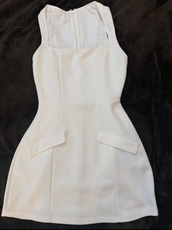 White Sleeveless mini dress