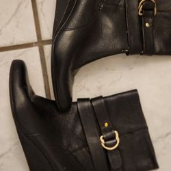 Boots , Leather Ankle Boots Womens
